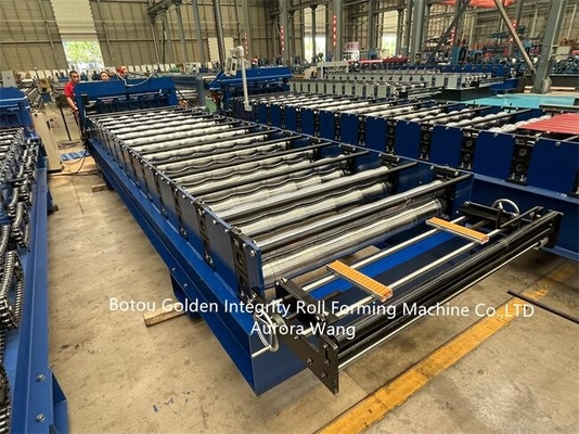 5.5Kw 유약 기와 롤 성형기 자동 PLC 데트라 시스템